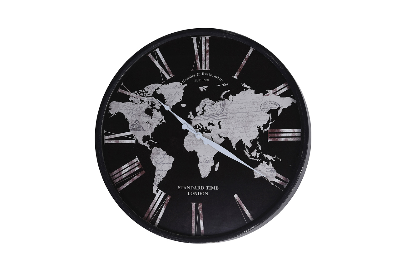Часы настенные "Global" черные